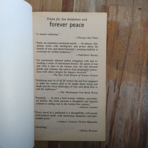 Forever Peace by Joe Haldeman used hardcover book