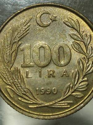 100 Lira Turkey 1990 used
