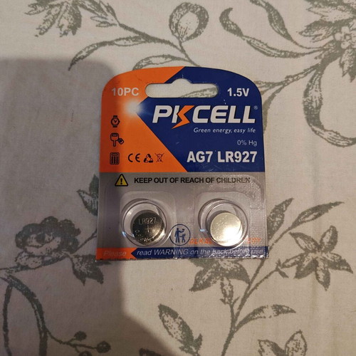 Batteries AG7 LR927 1.5V new, pack of 2