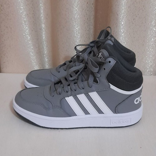 Adidas Hoops 3.0 Mid K athletic boots new, grey with white stripes