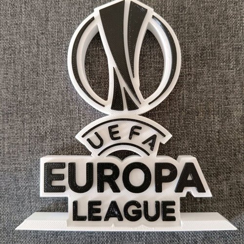Logo UEFA Europa League with base, new, plastic