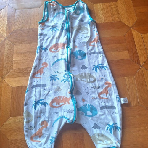 Children's sleeping sack with feet XL, dinosaur design, 100% cotton