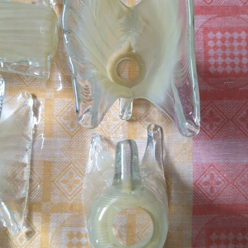 Set of ceiling lights with glass shades, new