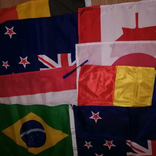 Lot of 8 different country flags like new