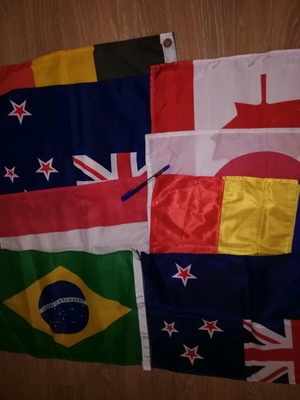 Lot of 8 different country flags like new