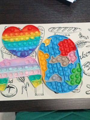 Pop-it used, set of 3 pieces, one puzzle-shaped