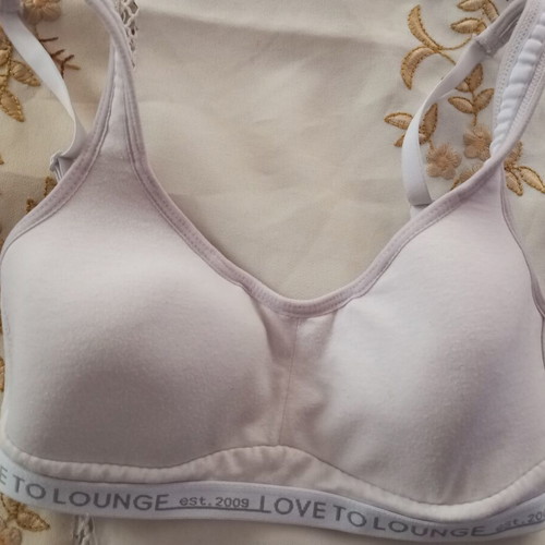 Girls' bra used, white, size XXS XS