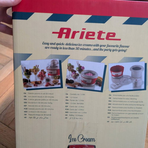 Ariete Party Time 00C064300AR0 Παγωτομηχανή 1.5lt Κόκκινη καινούργιο