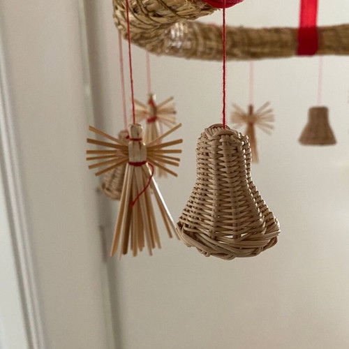 Swedish vintage folk art Christmas straw decoration
