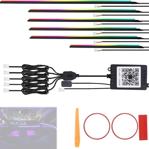 CISSIYOG QCFWDFWD 6-in-1 RGB ambient LED car lighting with smartphone control