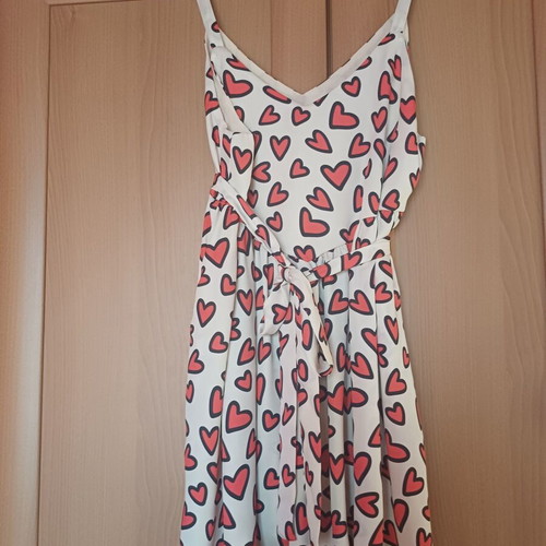 Karavan mini dress like new, size S/M, white and red