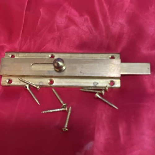 Solid brass safety bolt new with screws