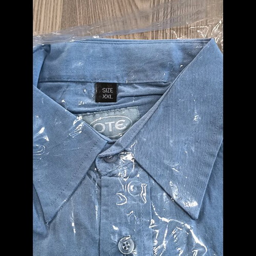 Work shirt sky blue long sleeve size 2 XXL with OTE logo new