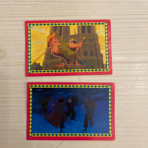 The Hunchback of Notre Dame stickers used, set of 8