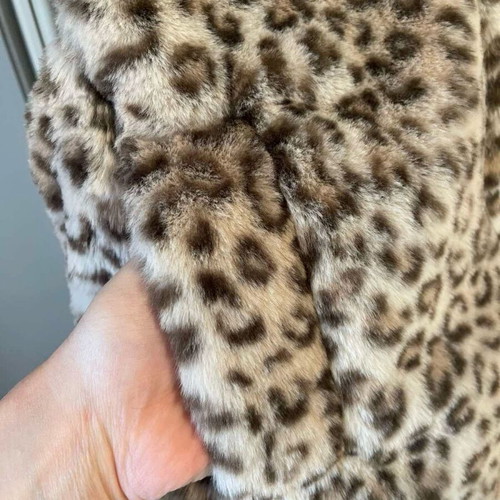 Zara kids faux fur vest like new with animal print