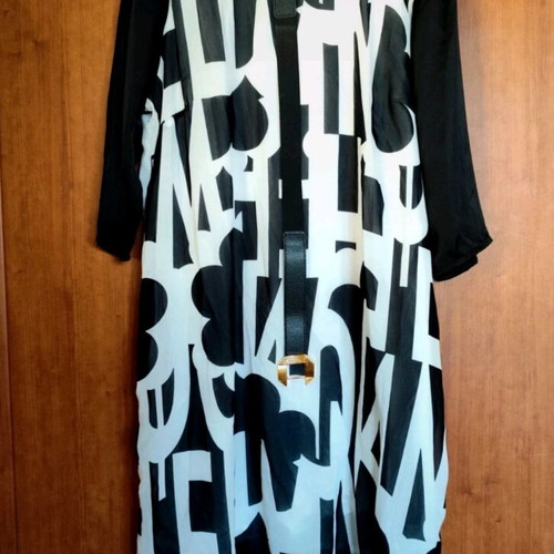 Black and white dress with belt gift, new, size XXXL