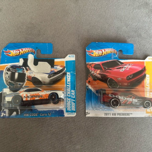 Hot Wheels Dodge Challenger Mopar lot of 2 like new, 2011 and 2012