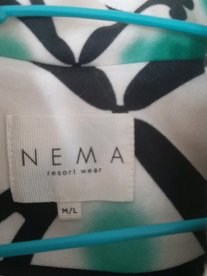 NEMA outerwear used, ecru with green, size M-L