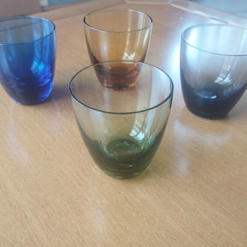 Max Verboeket Carnival Glass Set 4x Mint Kristalunie Maastricht 1956