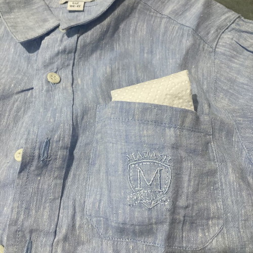 Marasil boys' shirt like new, turquoise, size 104 cm, 4 years