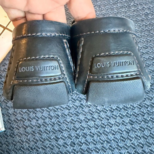 Louis Vuitton black leather loafers used