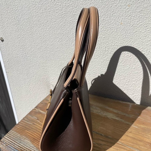Radley leather handbag like new, brown and beige