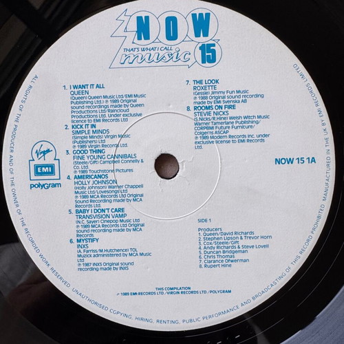 Now That's What I Call Music 15 2xLP pop, like new