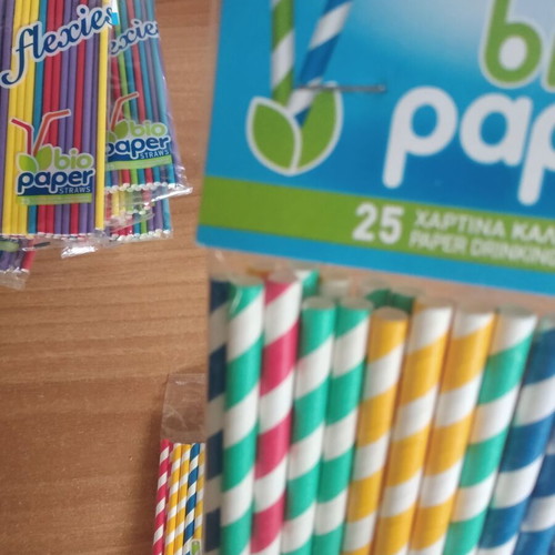Paper straws straight new, ecological, pack of 1