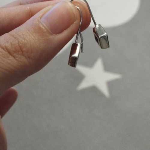 Optimum 925 Silver Earrings with Transparent Crystal Stone
