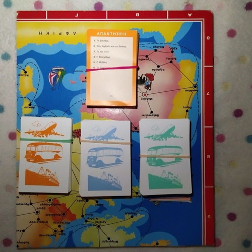 Traveling in Europe board game used by Desyllas Games
