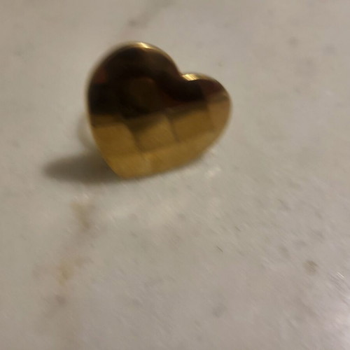 Heart ring used with facets, size 54-55