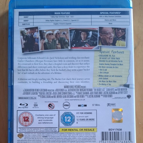The Bucket List Blu-ray like new, comedy with subtitles