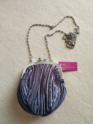 Evening bag new, shoulder, silver