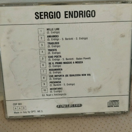 Sergio Endrigo E Noi Amiamoci CD used, pop