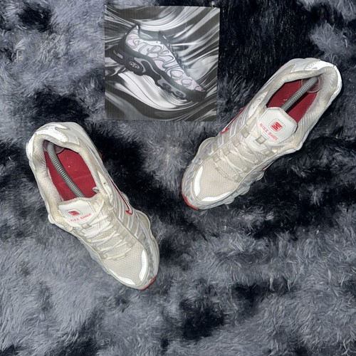 Nike Shox TL 2025 sneakers white red size 43