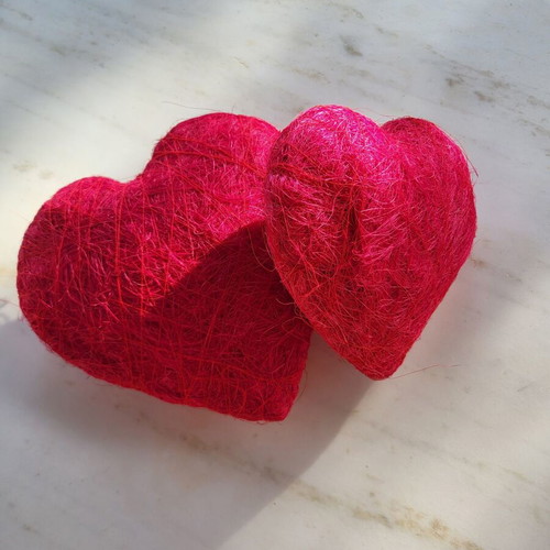 Heart made of natural material new for decoration or gift