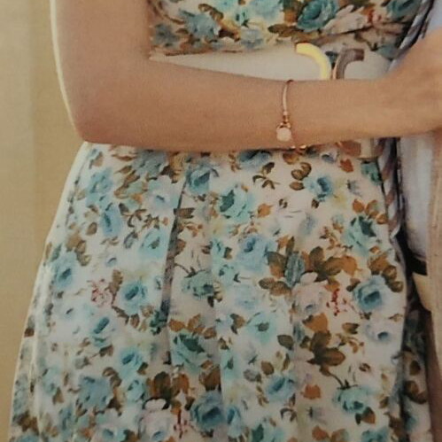 Toi & Moi floral summer dress, size Small, white and turquoise