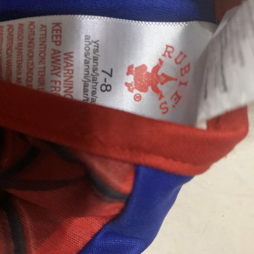 Spiderman costume for children aged 7-8 with extra hard plastic mask Marvel like new