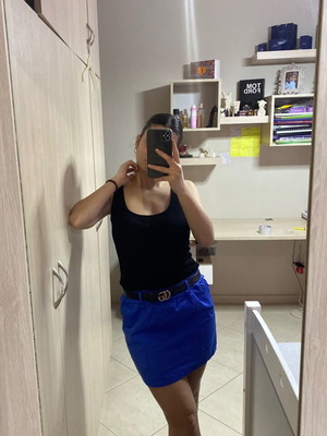 Desiree dress like new, size L/40, black and blue