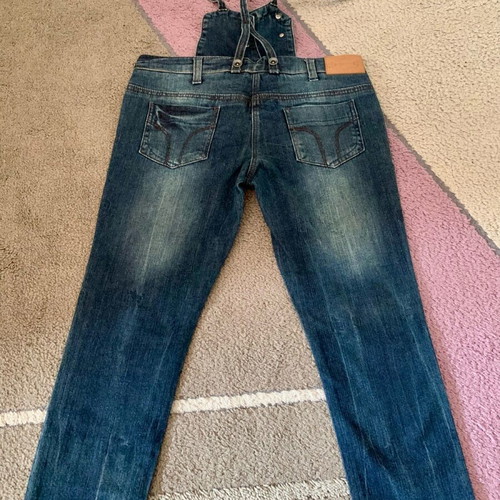 Jean with suspenders Aggressive like new, blue, size M
