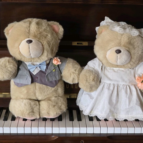 Forever Friends teddy bears used, pair 35 cm, Andrew Brownsword