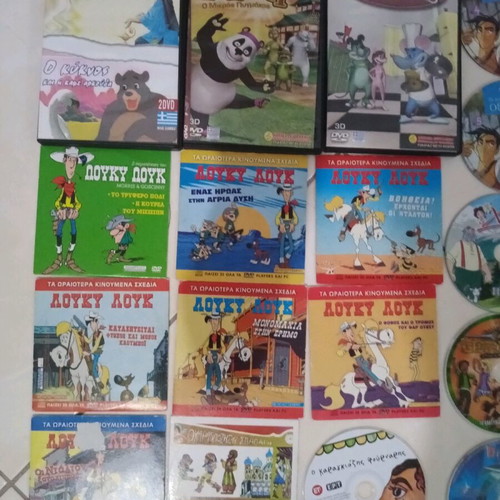 Children's DVDs used, pack of 23, dubbed cartoons