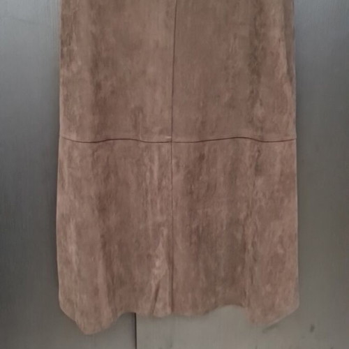 Zara brown suede midi skirt new, size L