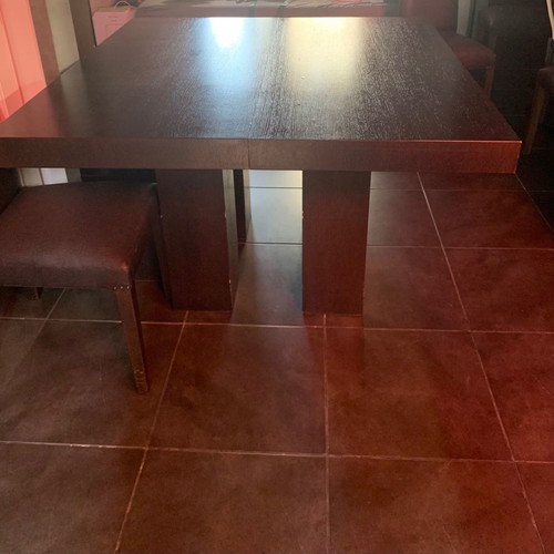 Oak dining table used with extension mechanism 120x120 to 173x120