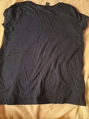 Polo kids t shirt dark blue with letters and flowers, very breathable fabric