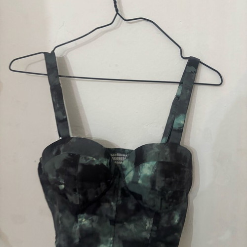 Shein Corset Top like new, colorful green, size M
