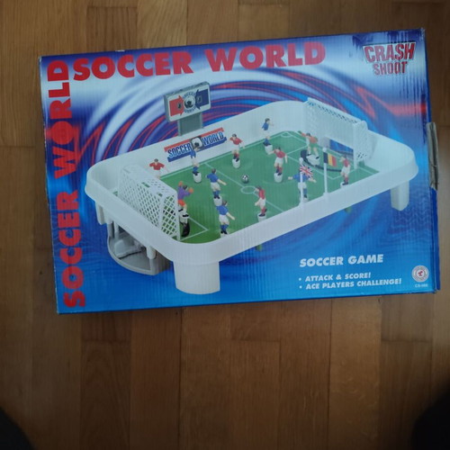 Soccer World small tabletop foosball used with all accessories
