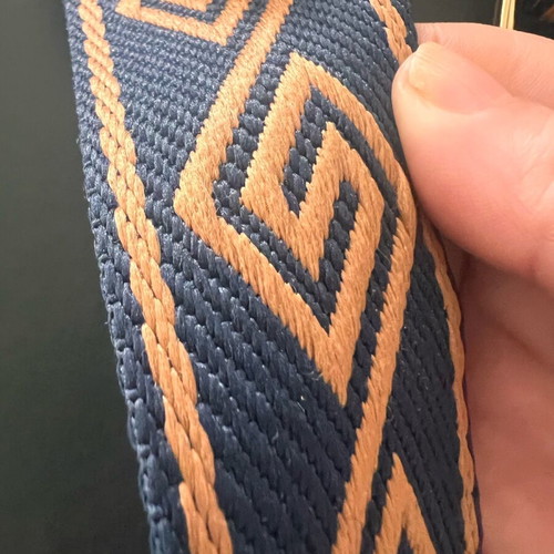 Woven bag strap with leather new