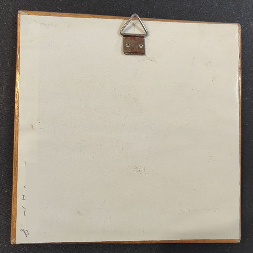 Chalcography frame handmade used, embossed 14x14 cm