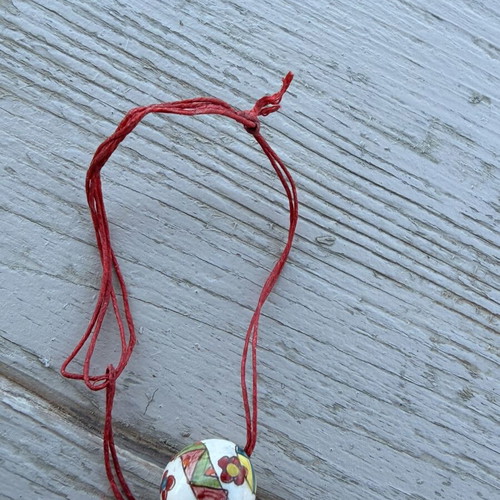 Handmade ceramic bracelet like new, multicolor